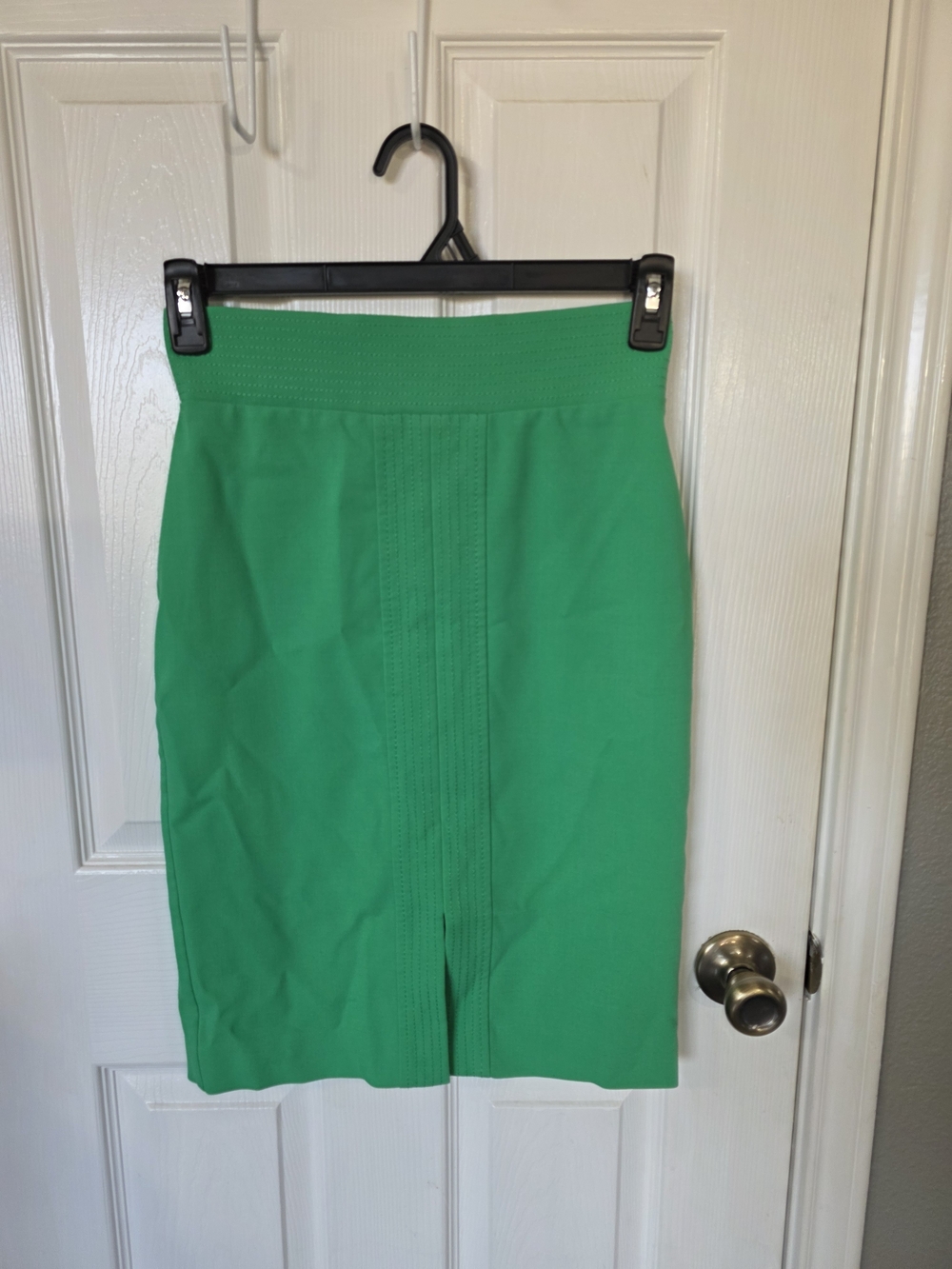Ann Taylor Bright Green Pencil Skirt with Center Panel